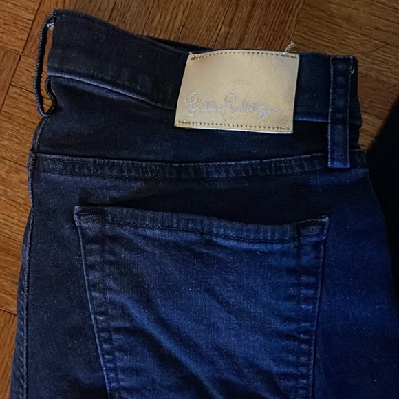 Lilly Pulitzer South Ocean High Rise Skinny Jeans Size 6 cosmic dark Wash - Picture 3 of 13